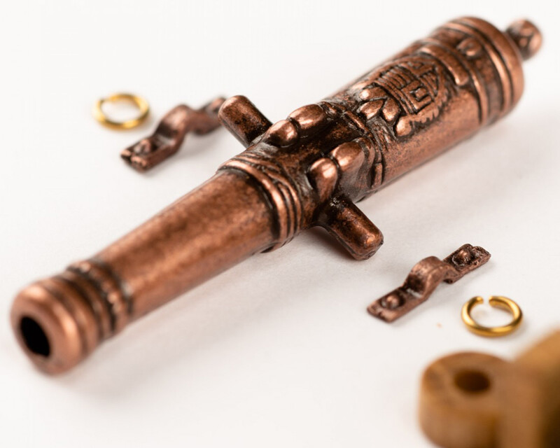 Cannone con affusto in legno 40 mm AM4159-40 - amati modellismo foto 3