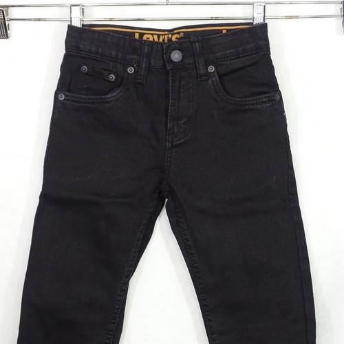 Levis 510 Skinny Fit Black Denim Jeans Boys Size 10 Reg 25 x 26 Casual - Picture 2 of 8