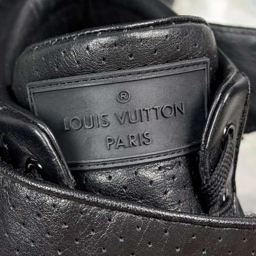 Sneakers Louis Vuitton Acapulco in pelle nera traforata 7,5 LV 8,5 US 41,5 EUR - Foto 23 di 24