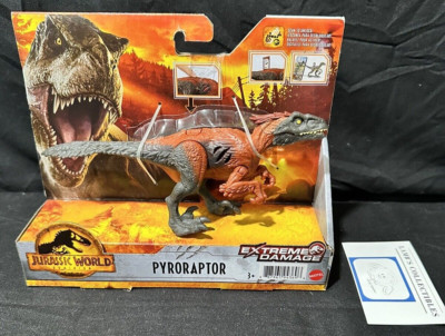 Jurassic world Dominion pyroraptor Extreme Damage 7'' long Action figure dinosaur