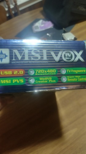 MSI VOX USB 2.0 TV Box MSI PVS 720X480 VOX602-8609-070 TV Tuner Windvd - Picture 4 of 8