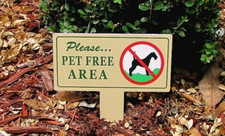 Pet Free Area Sign  Dog Poop Lawn Sign  No Dog Pooping  Curb Your Dog Sign