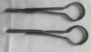 2 Large 5 3/4" Steel Cotter Pins w/ Threaded Ends