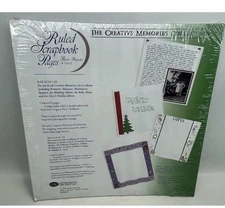 Creative Memories 12x12 Ruled Scrapbook White Refill Pages 5 Sheets RCM-12R