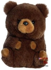 Round Rolly Pet Brambles Brown Bear Stuffed Animal - Adorable Companions - On