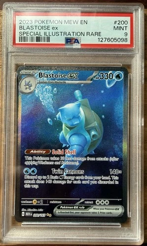 Pokémon Blastoise ex Special Illustration Rare Holo PSA 9 SV151 200/165 2023