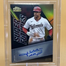 🔥Juan Soto 2021 Topps Chrome Black #JS Gold Refractor Auto 27/50 BGS 10