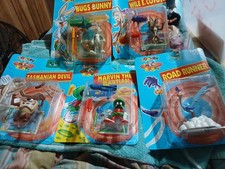 5 New Tyco Looney Tunes Action Figures Bugs Bunny Road Runner Wild Coyote...