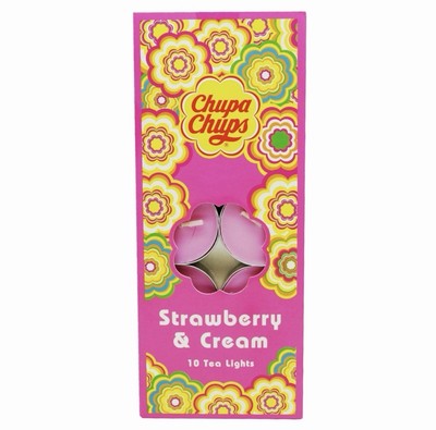 Chupa Chups Erdbeer & Creme Duftteelichter (10er Pack)