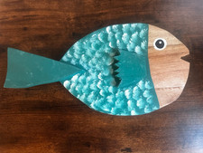 Coastal Fish Wall Decor Wood Hanging Beach House Nautical Rustic