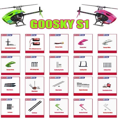 Goosky S1 Helicopter Spare Parts Canopy Landing Skid ESC Tail Boom Motor Servo