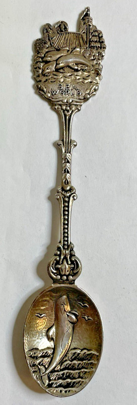 Sterling Silver HH Vintage 1976 Sea World Made in Holland Orca Spoon 21.0 Grams