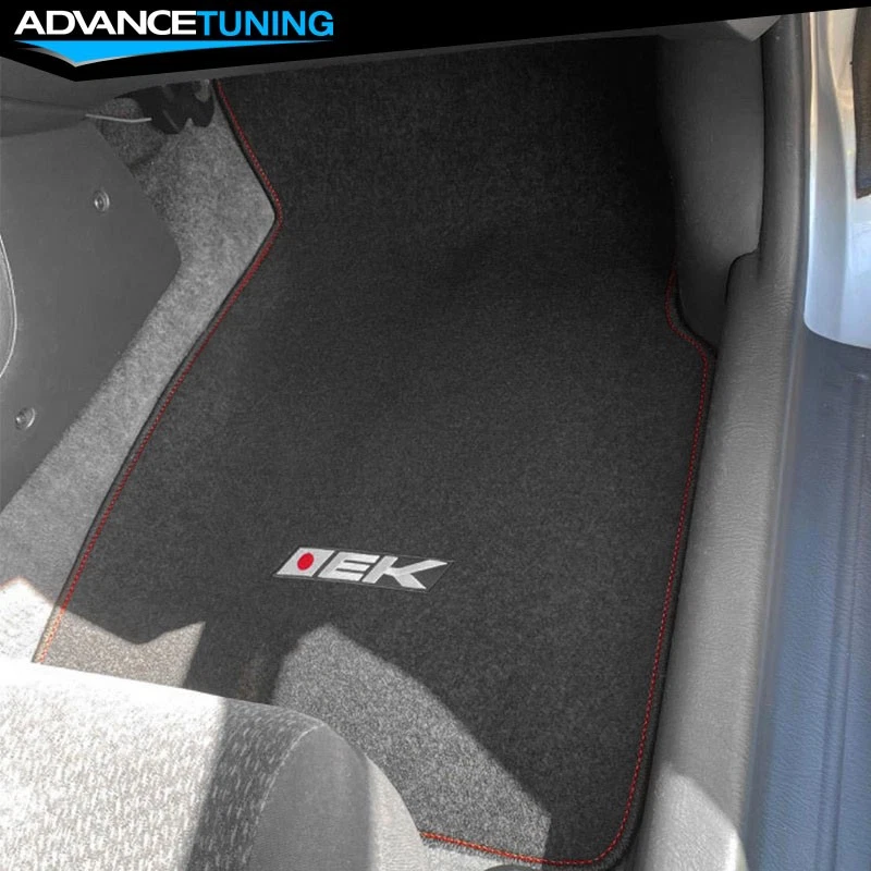 Alfombrillas alfombrillas de nailon delanteras traseras logotipo EK para Honda Civic Coupe 96-00 4 piezas Foto 4 de 4