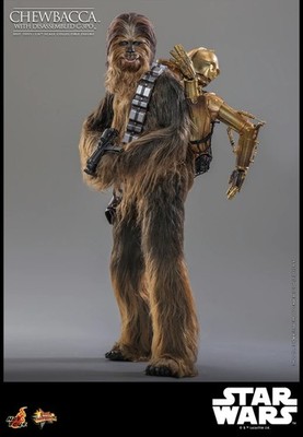 Hot Toys Star Wars Chewbacca MMS766 and Disassembled C-3PO 1/6 Action Figure New