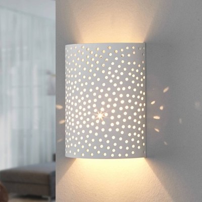 Lindby Wandleuchte, Wandlampe Innen 'Jiru' (Modern) in Weiß aus Gips/Ton (1 flam