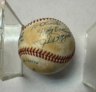 Phil Rizzuto Signed Baseball “Holy Cow” Bobby Brown Official American League