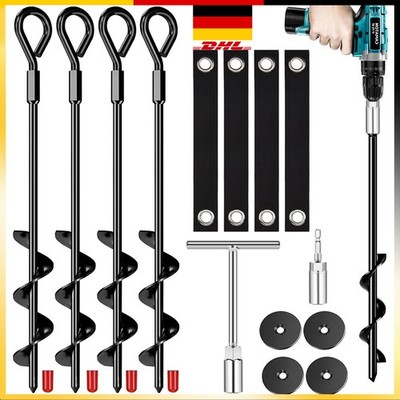 Trampolin Bodenanker Set Von 4, Heavy Duty Trampolin Anchor Kit Für Zelte, Schau