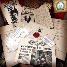 Lot lettre de Poudlard PERSONNALISEE en Français, inspiré d'Harry Potter