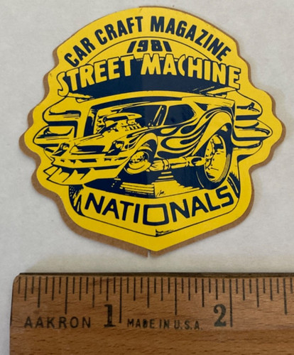 Original Vintage Car Craft Mag Street Machine Nationals Show 1981 Decal Sticker