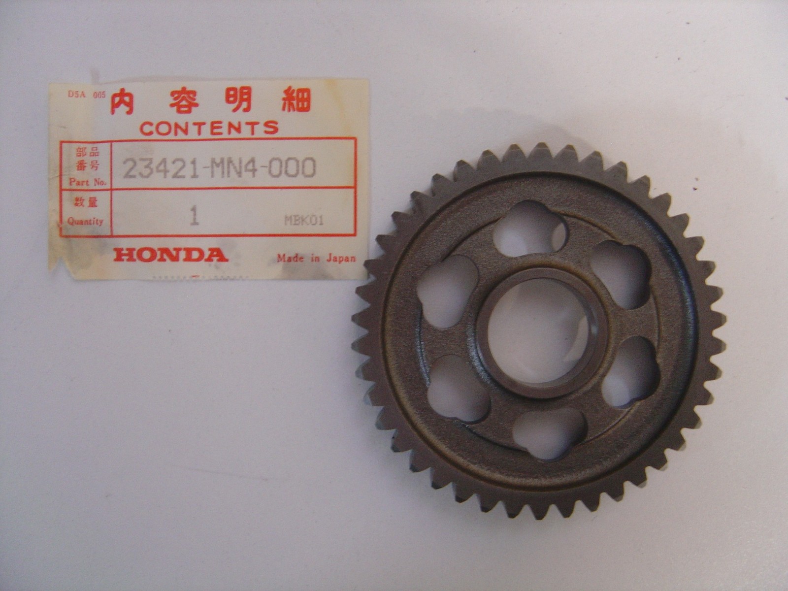 Pignon de 1ère vitesse à 42 dents pour moto Honda CBR600F des années 1987 à 1990