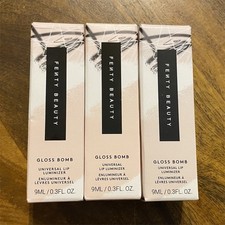 Fenty Beauty Gloss Bomb 3x Lot Riri, Fenty Glow, Fuchsia Flex Full Size NEW