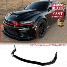 For Dodge Charger Srt Widebody 20-23 H Style Winglet Gloss Blk Front Bumper Lip For Dodge Charger Srt Widebody 20-23 H Style Winglet Gloss Blk Front Bumper Lip