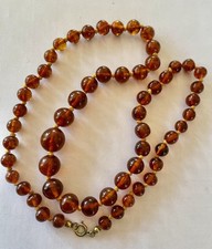 Alte Bernsteinkette im Verlauf Kette Bernstein Collier Bernsteincollier L 60 cm