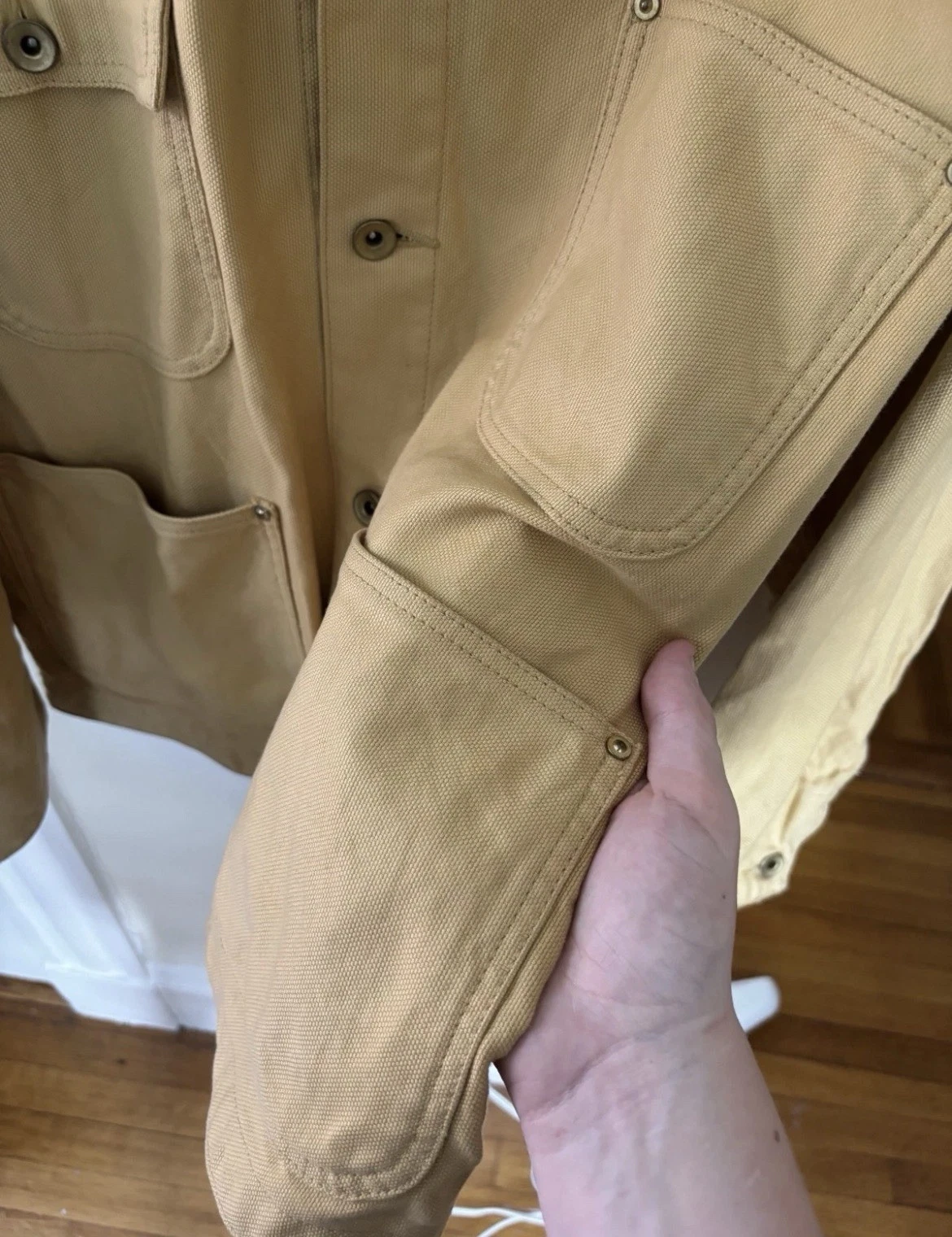 Auralee Cotton Canvas Chore Jacket Made in Japan (Yellow) image 3