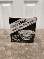Vintage Jomar SS-430 Snap ‘n Seal Designer Sink Strainer Stainless Steel 1985