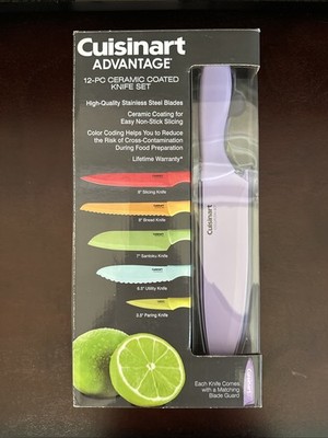 Cuisinart Advantage 12-pc. Ceramic-Coated Cutlery Knife Set Of 6 With Covers