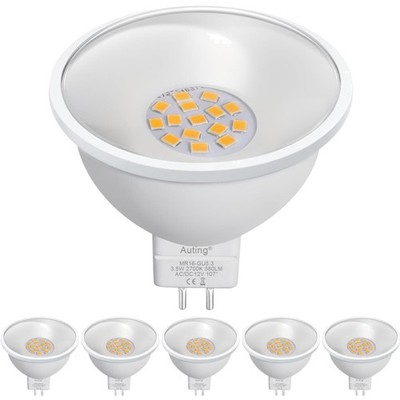 GU5.3 LED Birnen, 3.5W, 50W Ersatz, 580lm, warmweiß, Flimmerfrei, 12V, 6er Pack