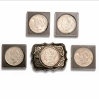 Morgan & Peace Silver Dollar $1 Coins 1921 1922 Collection with Belt Buckle