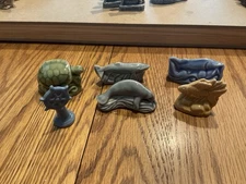 (6) Vintage Wade Whimsies Red Rose Tea Porcelain Figurines - Under The Sea - $12