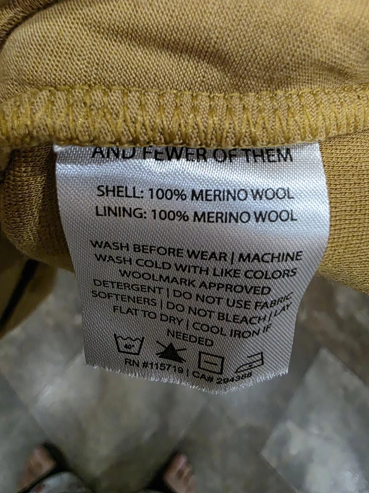 Ibex Jacket Sweater Mens 2XL Brown Merino Wool Full Zip Mock Neck Outdoor Hiking - Image 4 of 4