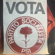 Partito Socialista Italiano Political Poster Paper Italy Vintage 26.75x38.5 in