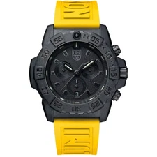 Luminox Men's Watch Navy SEAL Quartz Black Dial Yellow Rubber Strap XS.CE81.BO