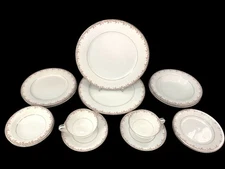(2) 7 Pc Place Settings Vintage Noritake Pattern #5507 "Petite" Platinum Trim #2