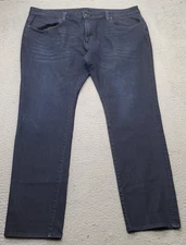 Buffalo by David Bitton Jeans Mens 42x32 Blue Denim Cotton Whiskered Skinny Leg