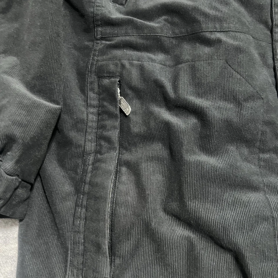 Abrigo Chaqueta The North Face Negro Para Hombre X-LARGE Pana Cremallera Rota Buen Estado Foto 3 de 4