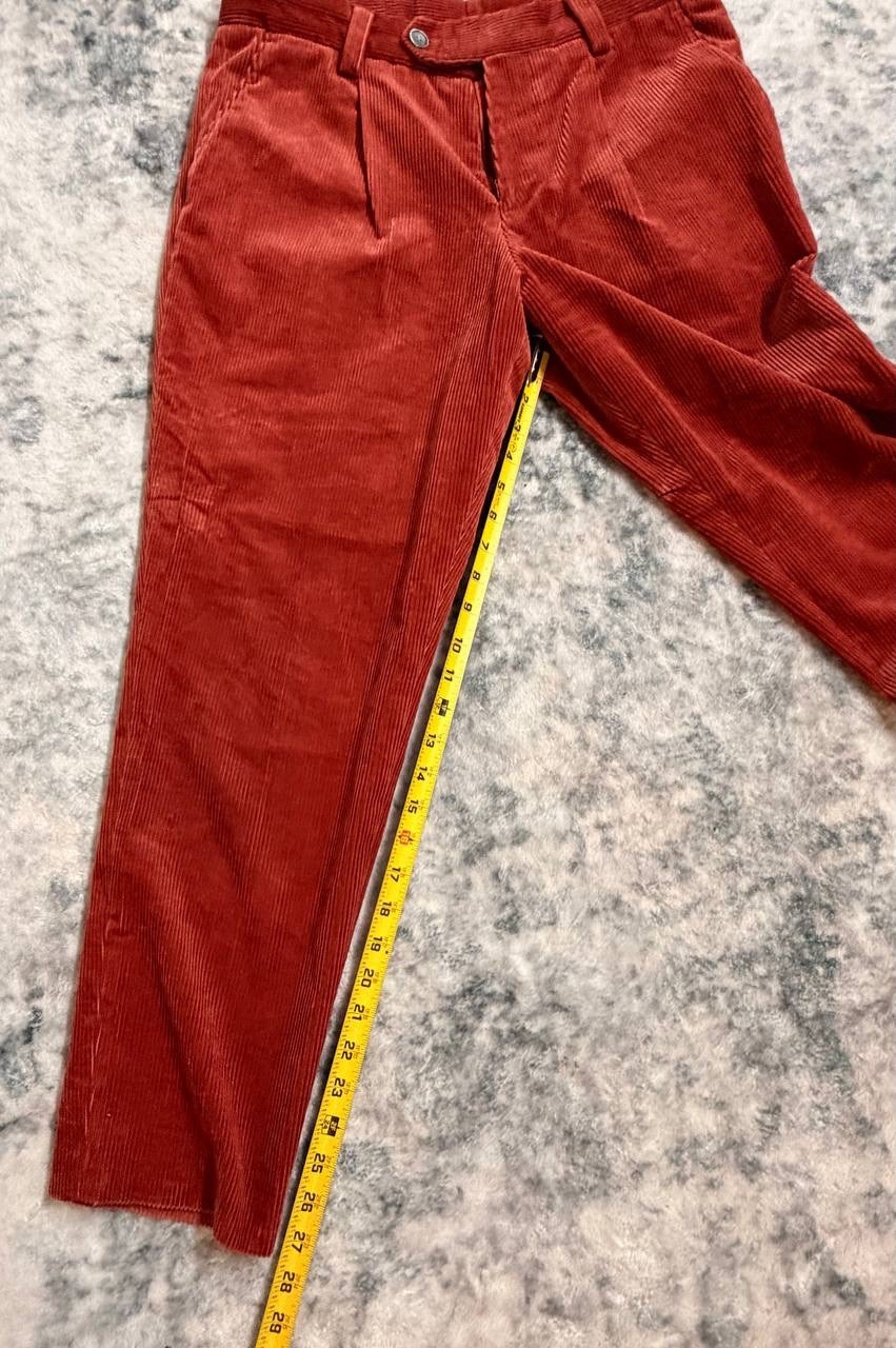 Hugo Boss Corduroy Pants Red Rust Slim Fit Cotton Size 32R EU 48 thumbnail 22
