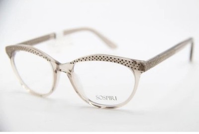 NEW SOSPIRI TATI 105 CHAMPAGNE CLEAR CRYSTALS AUTHENTIC EYEGLASSES 47-17