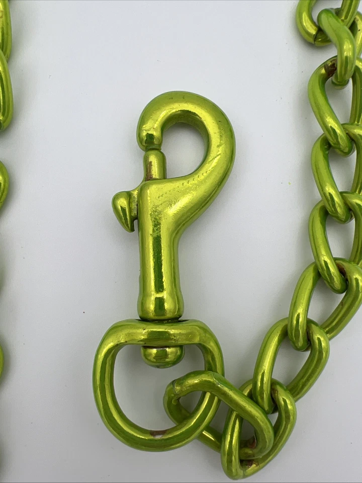 Platinum Pets Coated Chain Dog Leash Nylon Handle Corona Lime - Image 2 of 4