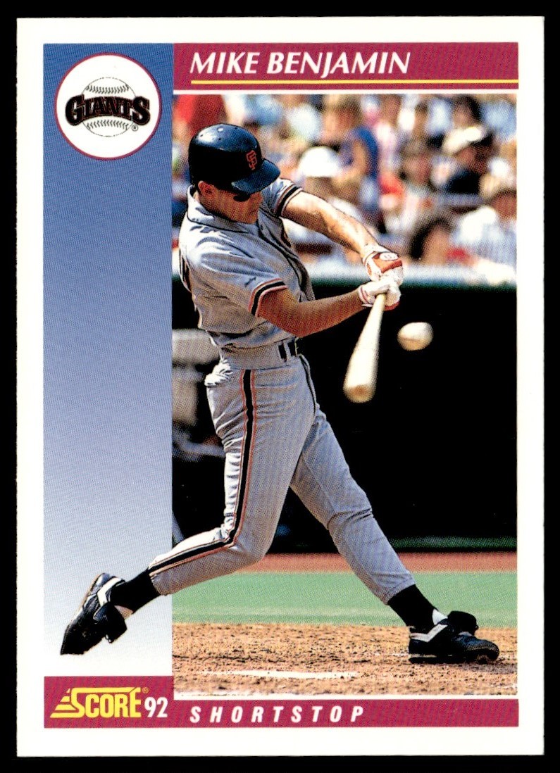1992 Score Mike Benjamin San Francisco Giants #649
