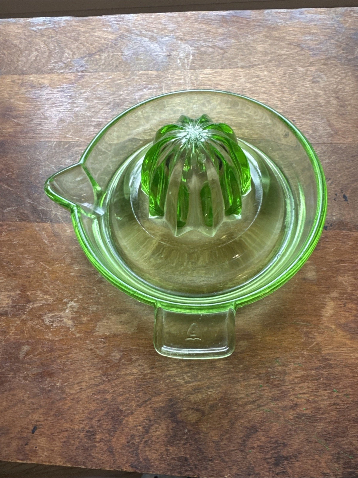 Uranium Glass Depression Glass Citrus Juicer Reamer