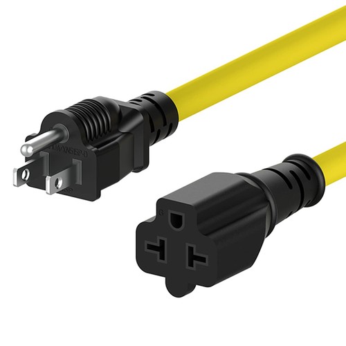 1-FT 15 Amp Household AC Plug to 20 Amp T Blade Adapter Cable 12AWG Nema 5-15... - Picture 4 of 7