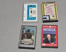 Vintage Spoken Word Audio Cassette Tape Lot 4 Books Humor Western Biography