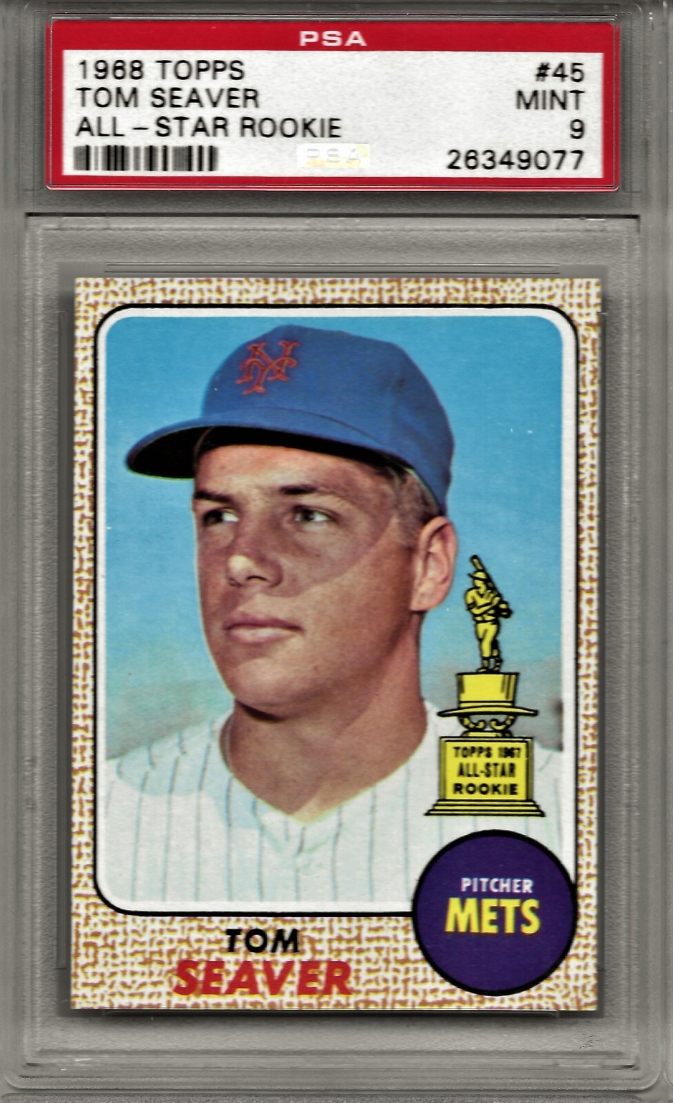 1968 Topps #45 Tom Seaver PSA 9 Mint Mets