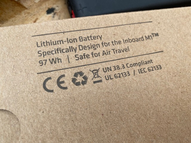 PARTS/REPAIR Inboard M1 PowerShift Battery Electric Skateboard 825