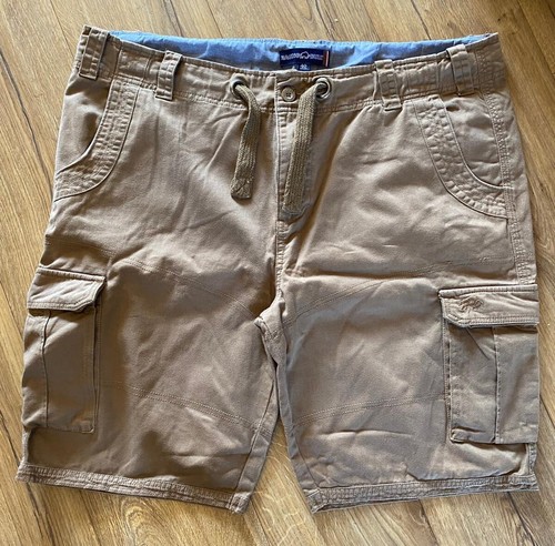 Pantaloncini corti uomo Raging Bull marroni cargo tasca coulisse taglia 42 cotone - Foto 7 di 8