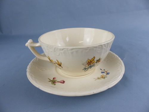 SARREGUEMINES RIGHI U&C très grande tasse + sous-tasse JUMBO forme RARE - Imagen 3 de 10